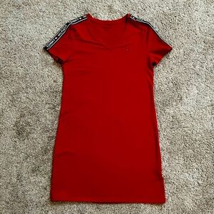 Red Tommy Hilfiger T-Shirt Dress (Size M)